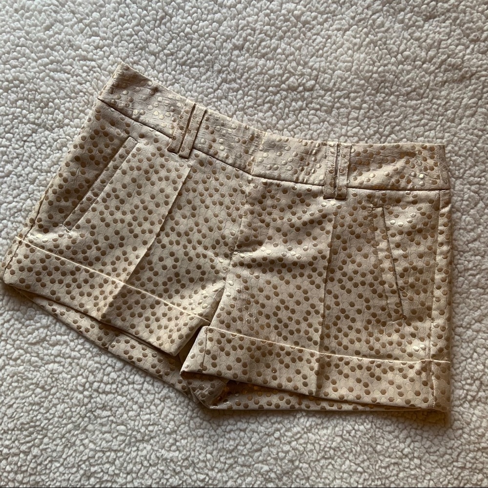 LAUREN CONRAD | Metallic Gold Polka Dot Shorts